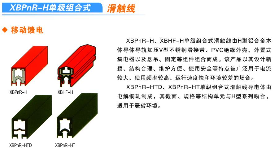 XBPnR-H单极组合式滑触线
